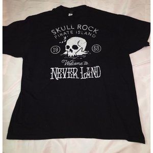 vintage disneys peter pan never land mens shirt black 2x pirate island